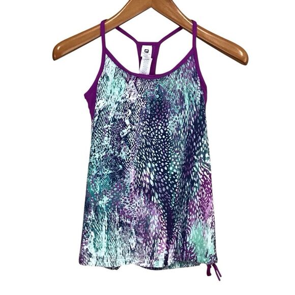 Fabletics Norwalk Tank XXS Purple and Teal Patterned NWT - Picture 1 of 7